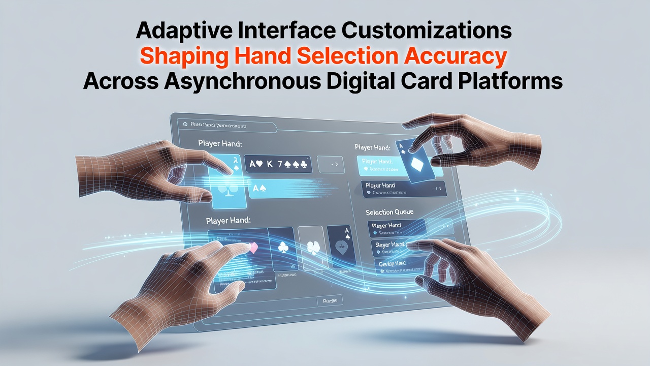 Adaptive interface elements displayed on a digital card platform showing customizable hand selection tools and layout options