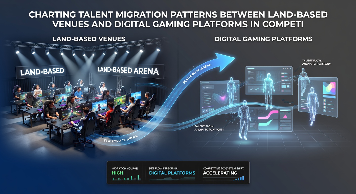 Data visualization showing player movement trends between physical casinos and online card platforms