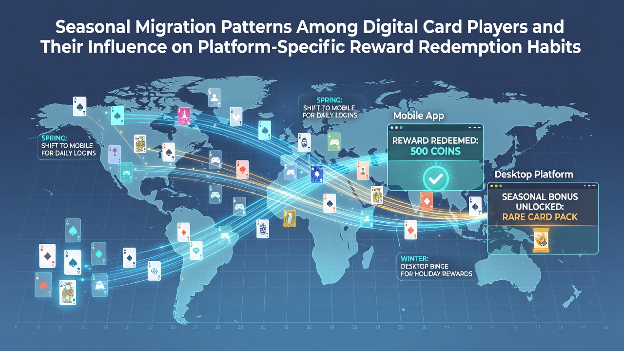 Digital card players engaging across multiple platforms during seasonal transitions