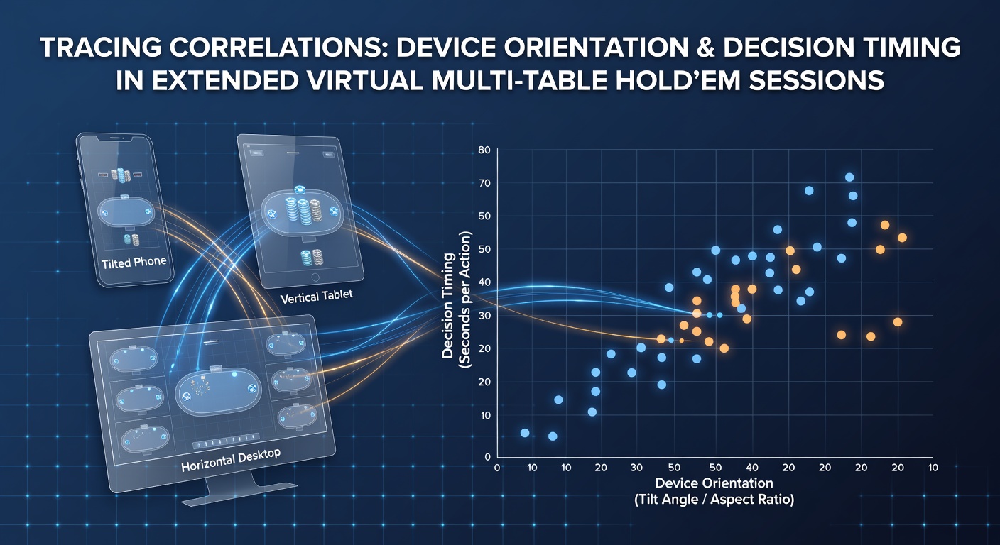 Players engaged in extended multi-table Hold'em sessions on mobile devices showing varied screen orientations during peak decision moments
