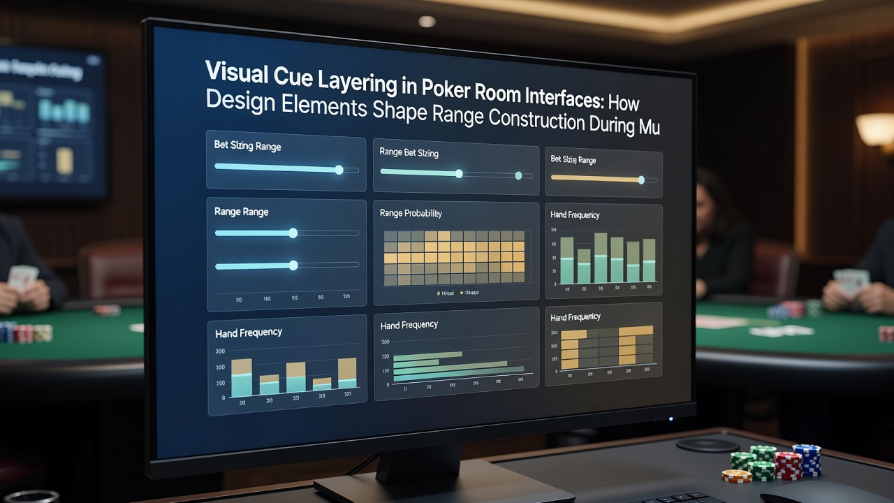 Detailed view of poker interface layers including color-coded ranges and position indicators